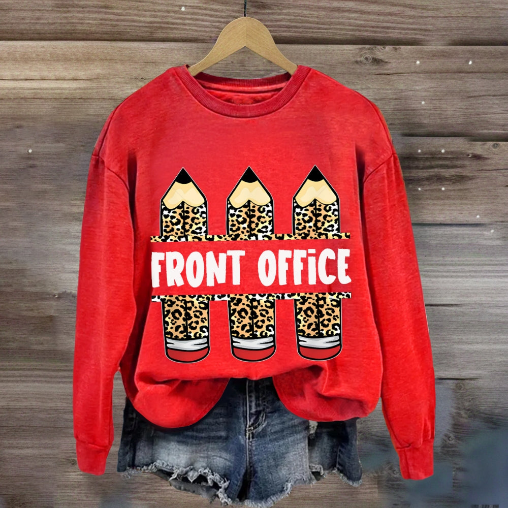 Front Office Leopard Print Pencil sweatshirt