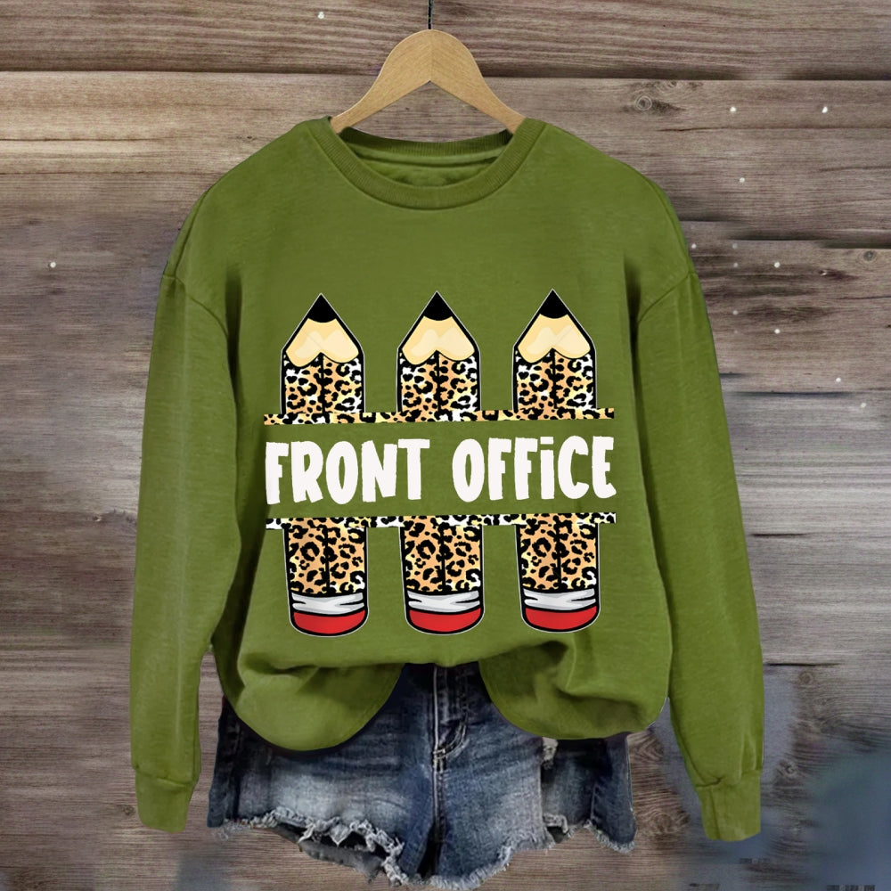 Front Office Leopard Print Pencil sweatshirt