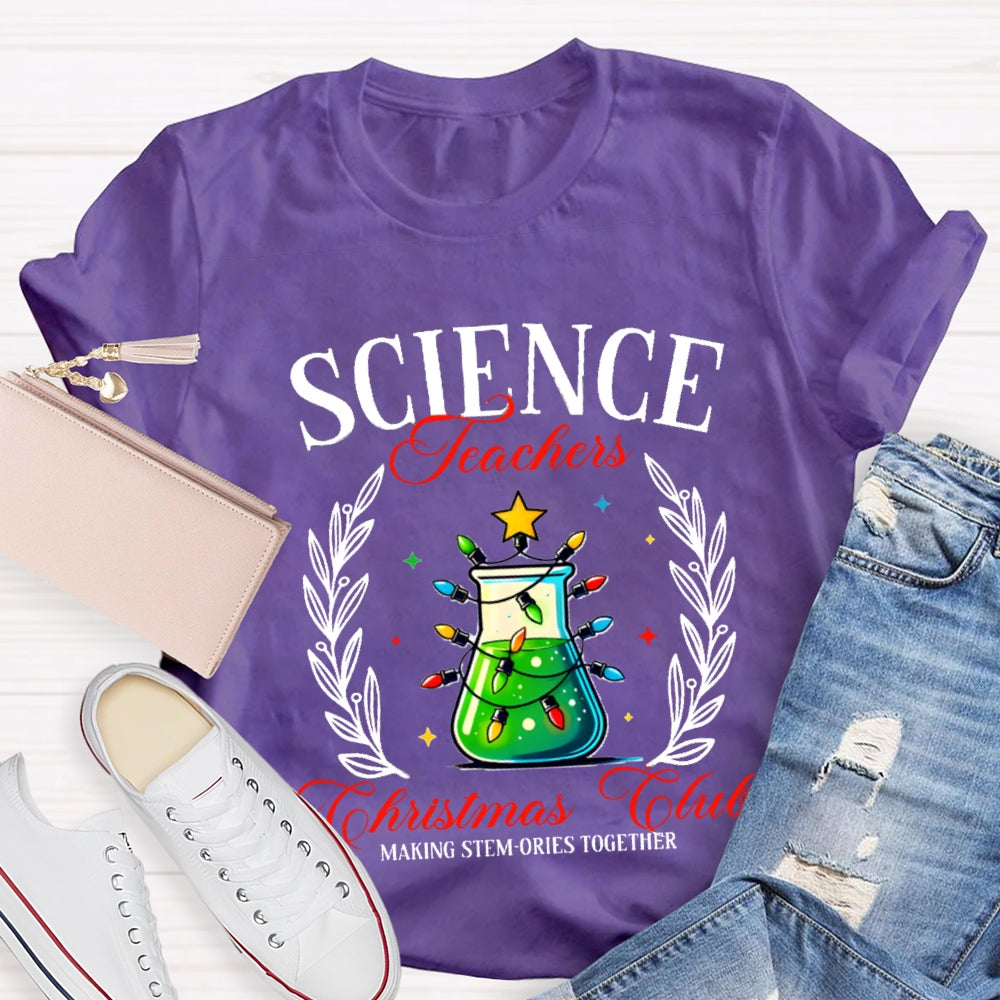 Science Teacher Christmas Club T-shirt