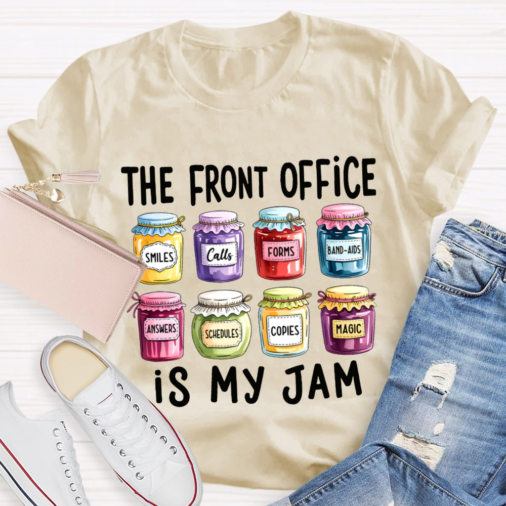 The Front Office Is My Jam Colorful Small Bottles T-shirt