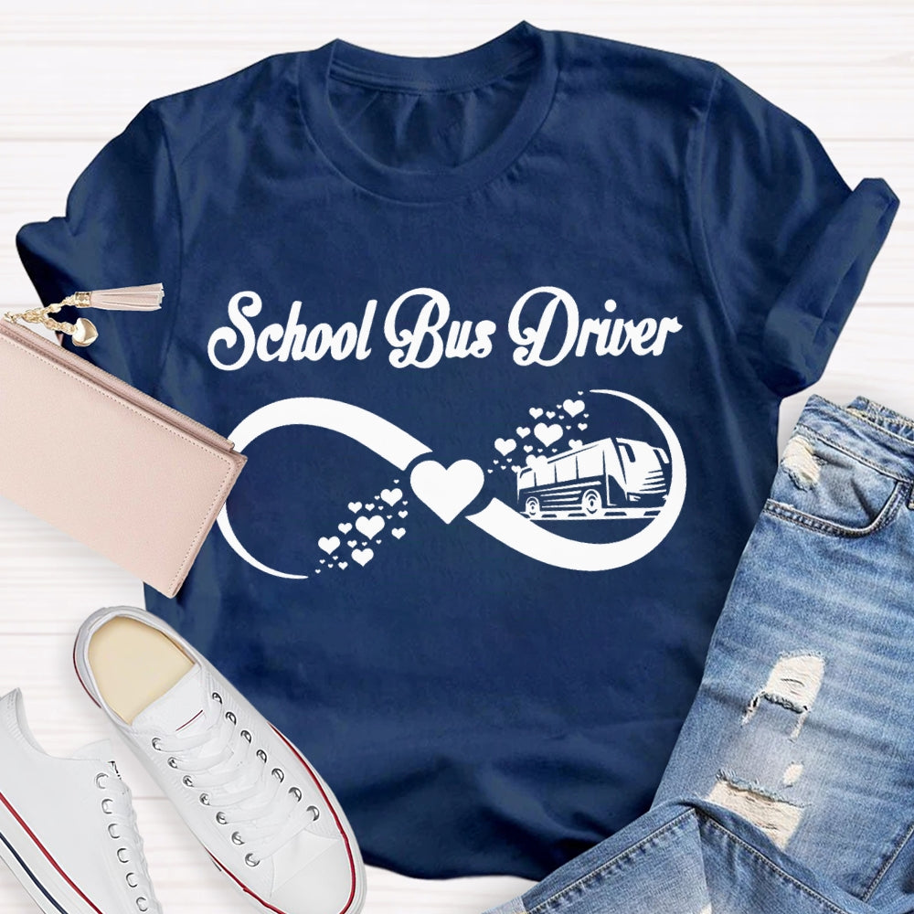 School Bus Driver School Bus And Heart T-shirt