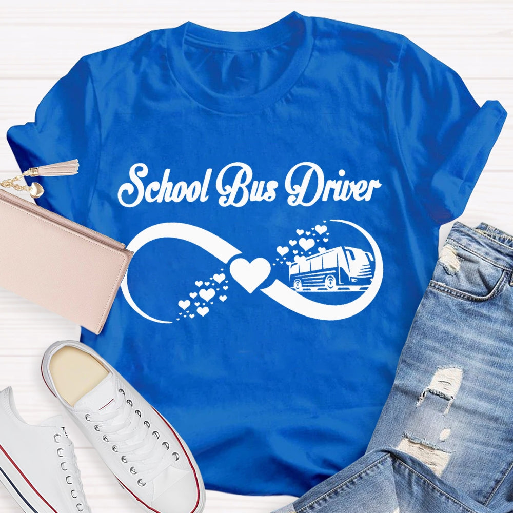 School Bus Driver School Bus And Heart T-shirt