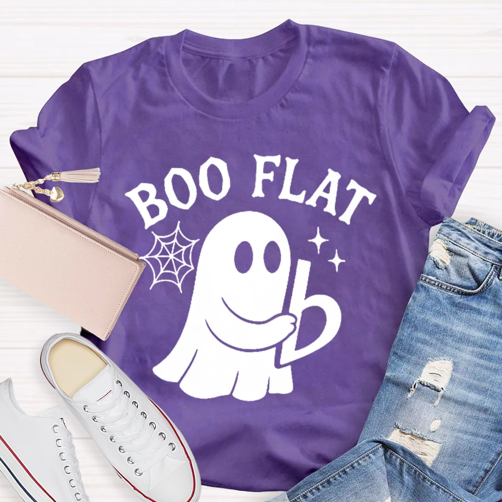 Boo Flat A Cute Little Ghost Halloween T-shirt
