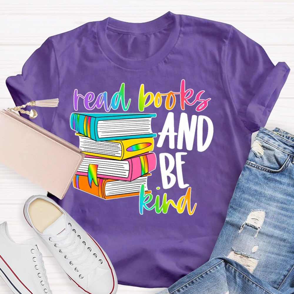 Read Books Be Kind Stay Weird Book Lover Library Reading  T-shirt