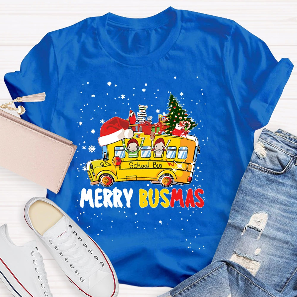 Merry Busmas Bus Driver Christmas T-shirt