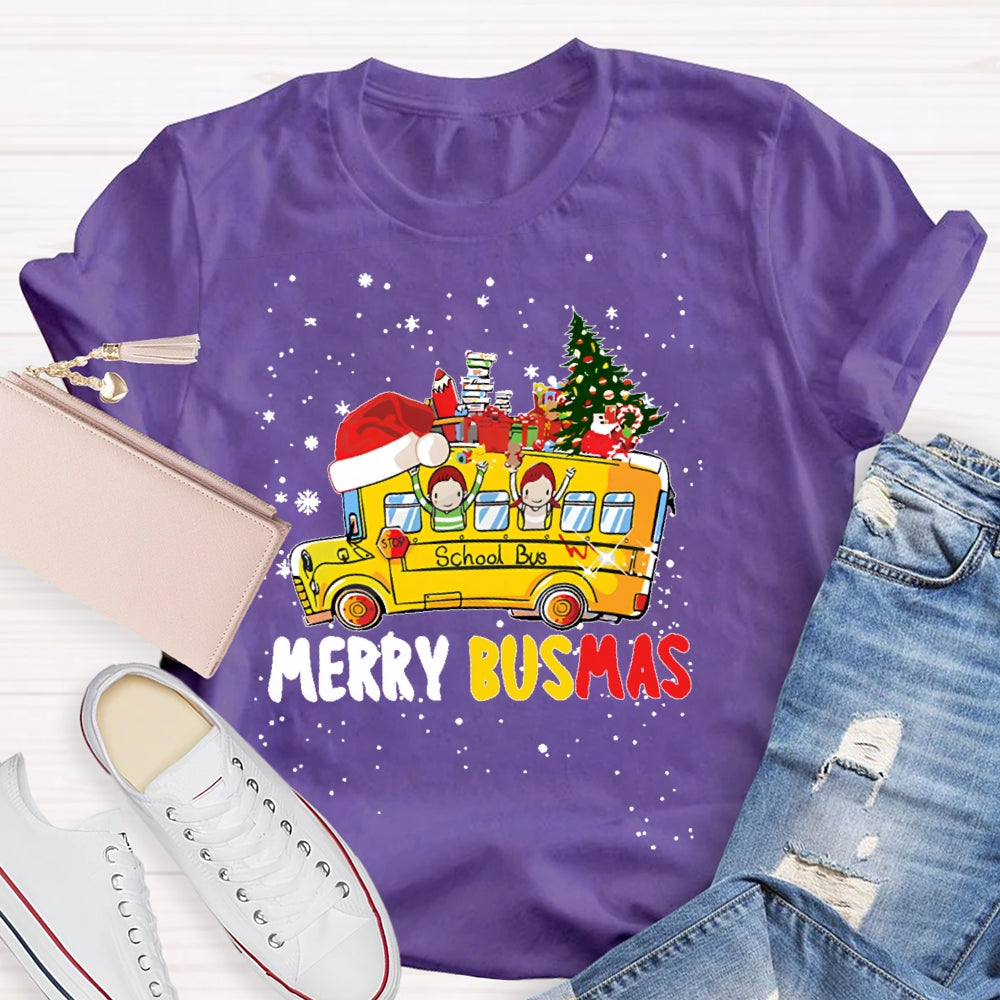 Merry Busmas Bus Driver Christmas T-shirt