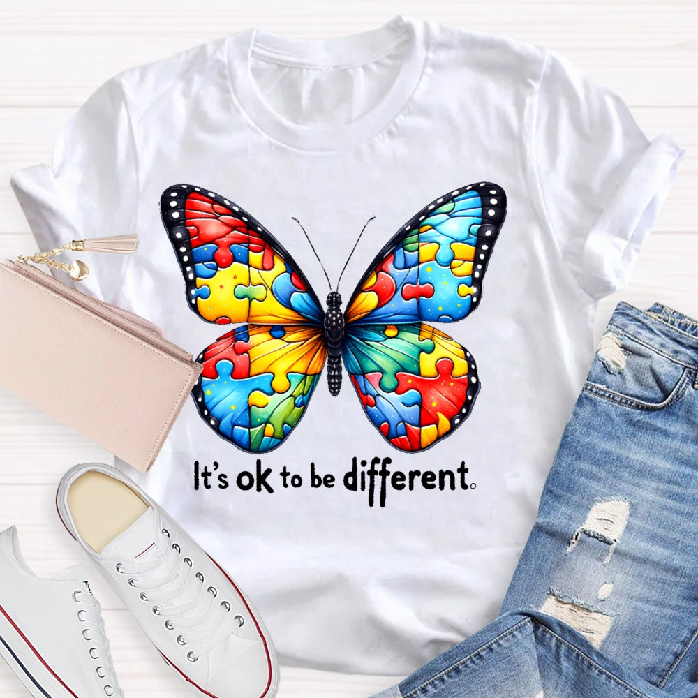 It's Ok To Be Different Butterfly T-shirt