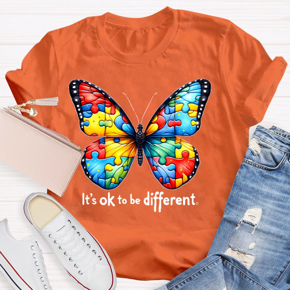 It's Ok To Be Different Butterfly T-shirt
