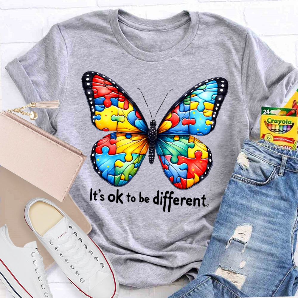 It's Ok To Be Different Butterfly T-shirt