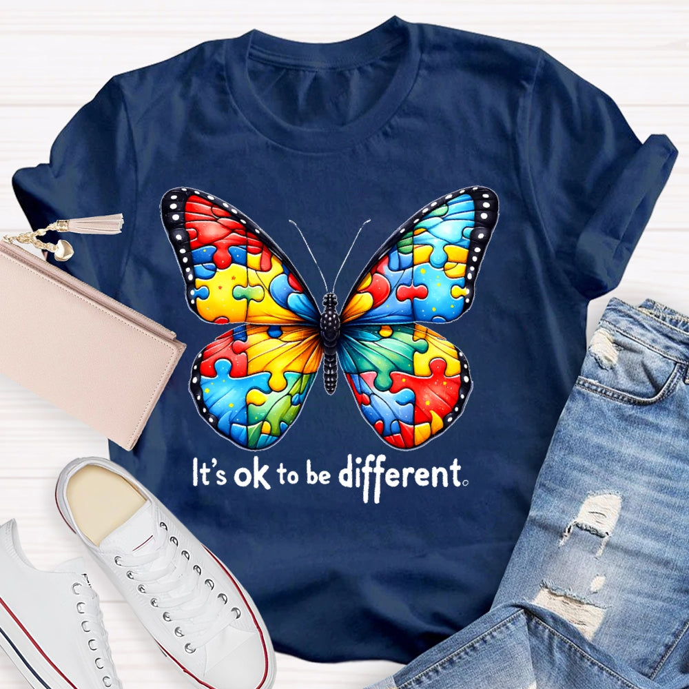 It's Ok To Be Different Butterfly T-shirt