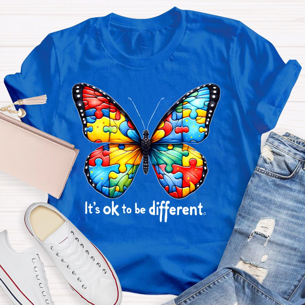 It's Ok To Be Different Butterfly T-shirt