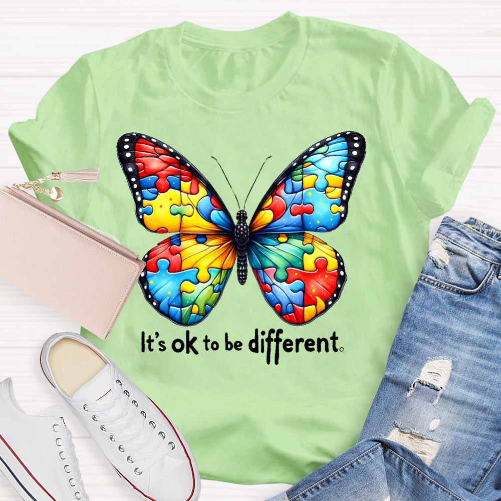 It's Ok To Be Different Butterfly T-shirt