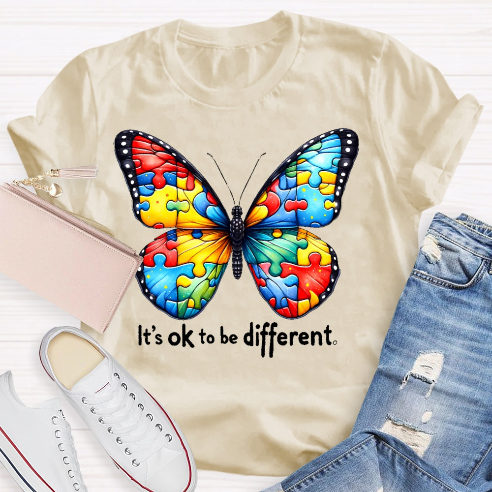 It's Ok To Be Different Butterfly T-shirt