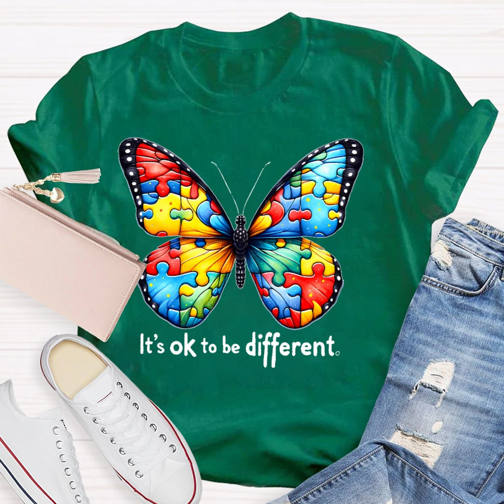 It's Ok To Be Different Butterfly T-shirt