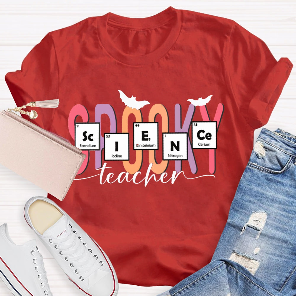 Science Teacher Spooky Halloween T-shirt