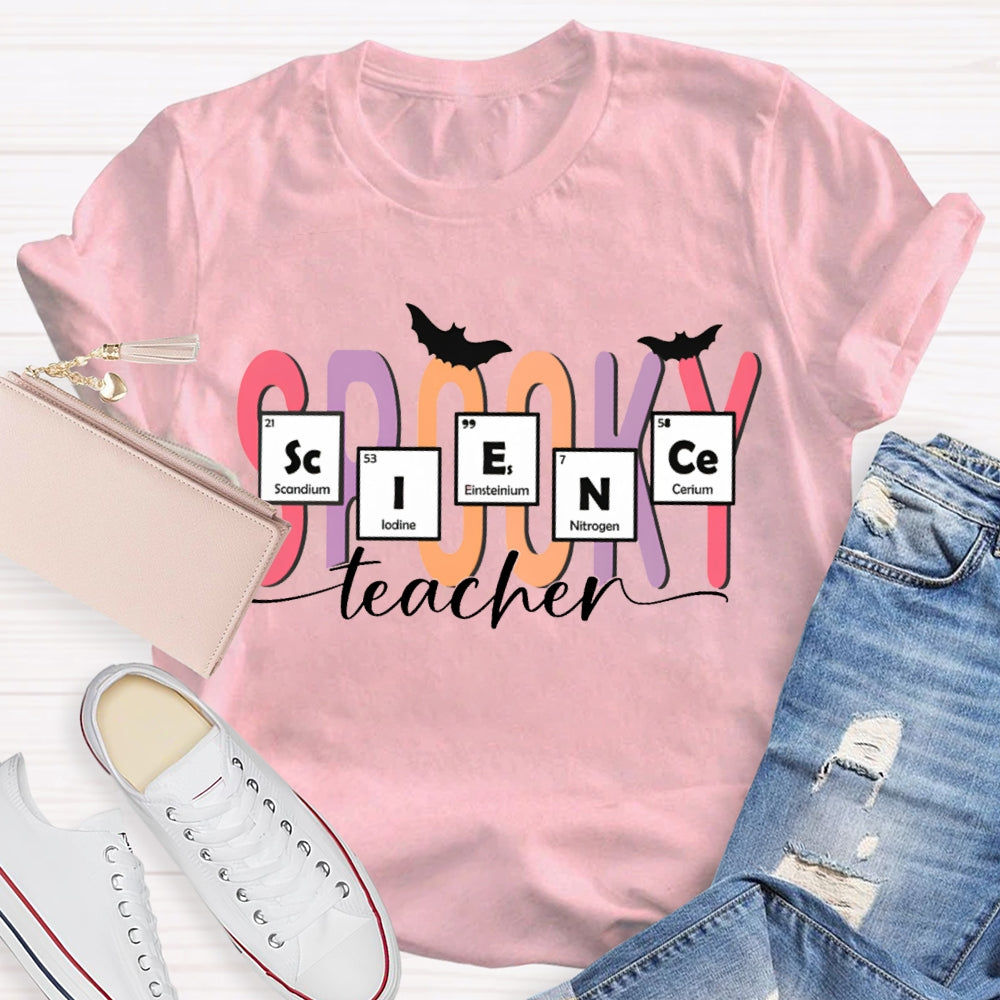 Science Teacher Spooky Halloween T-shirt