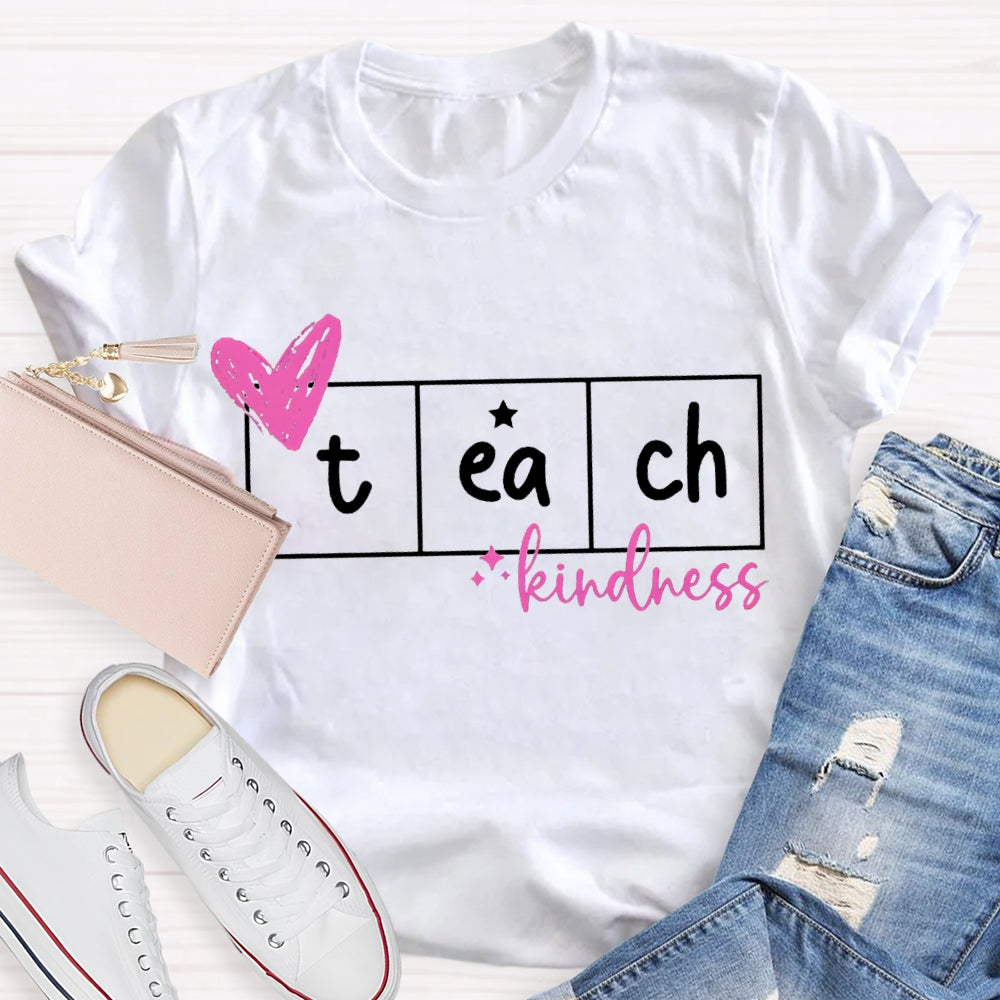 Teach Kindness Colorful Little Peach Heart T-shirt