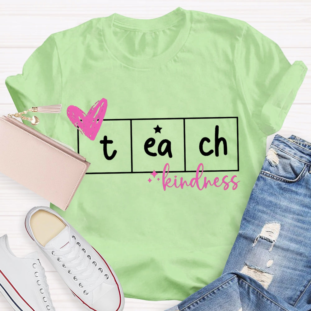 Teach Kindness Colorful Little Peach Heart T-shirt