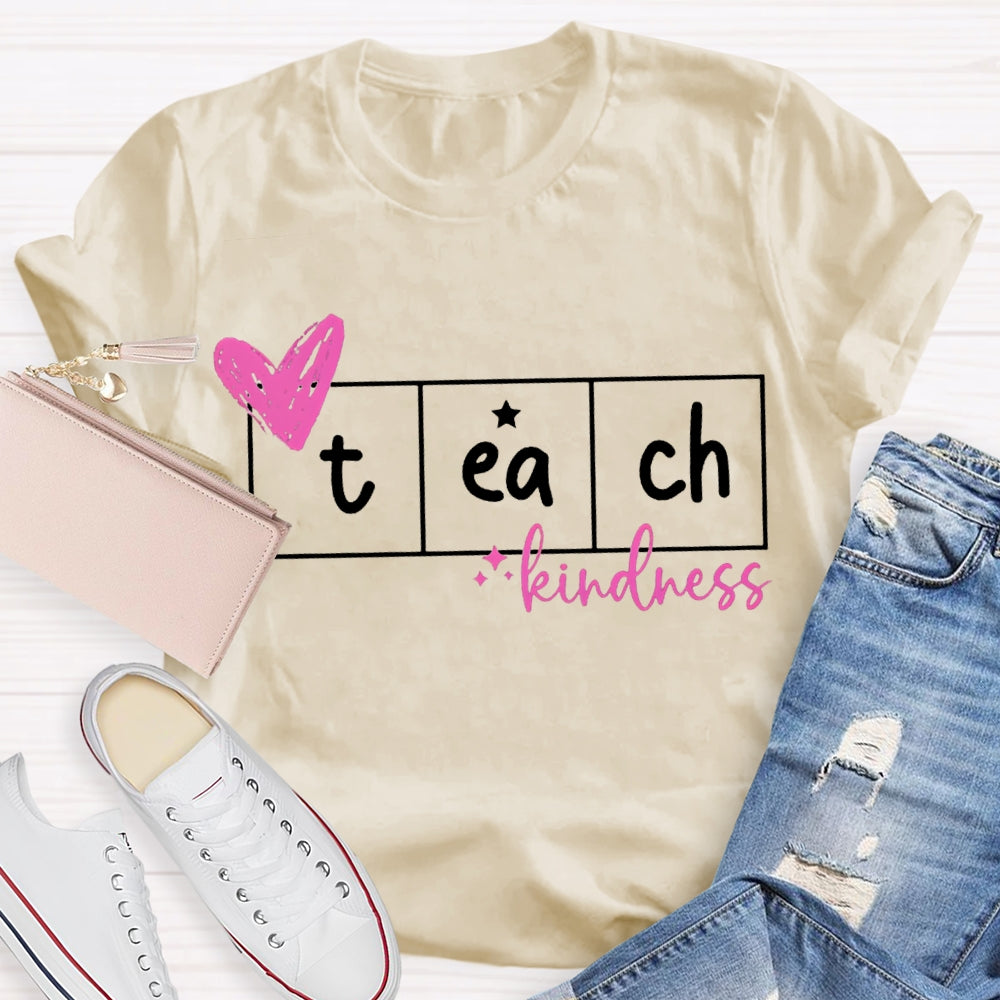 Teach Kindness Colorful Little Peach Heart T-shirt