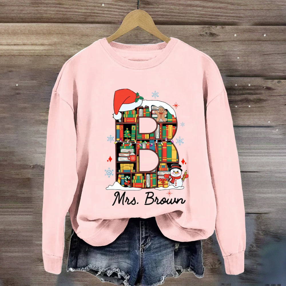 Personalized Name Christmas Atmosphere Snowman Sweatshirt