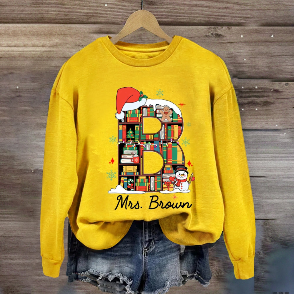 Personalized Name Christmas Atmosphere Snowman Sweatshirt