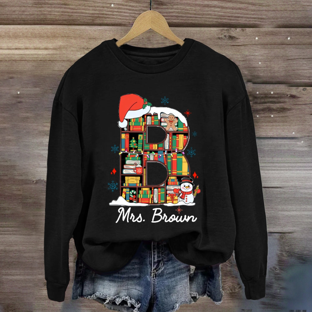 Personalized Name Christmas Atmosphere Snowman Sweatshirt