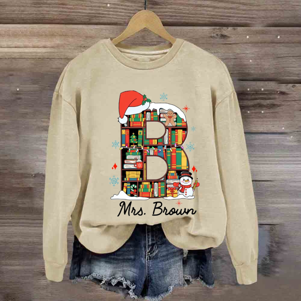 Personalized Name Christmas Atmosphere Snowman Sweatshirt