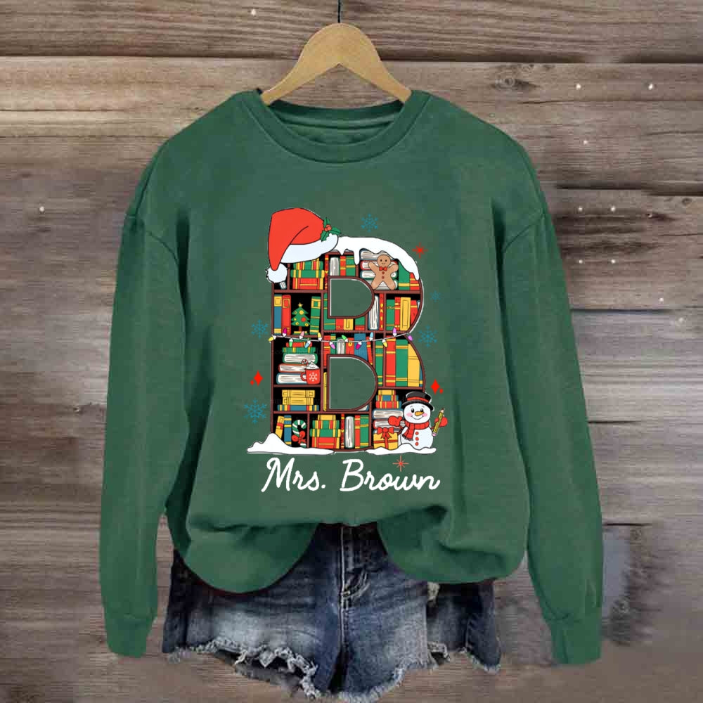 Personalized Name Christmas Atmosphere Snowman Sweatshirt