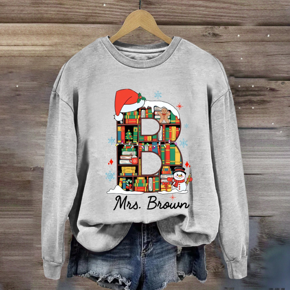 Personalized Name Christmas Atmosphere Snowman Sweatshirt