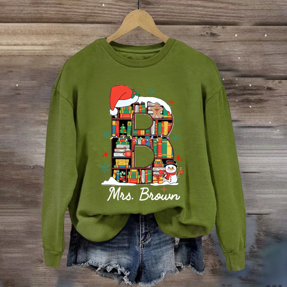 Personalized Name Christmas Atmosphere Snowman Sweatshirt
