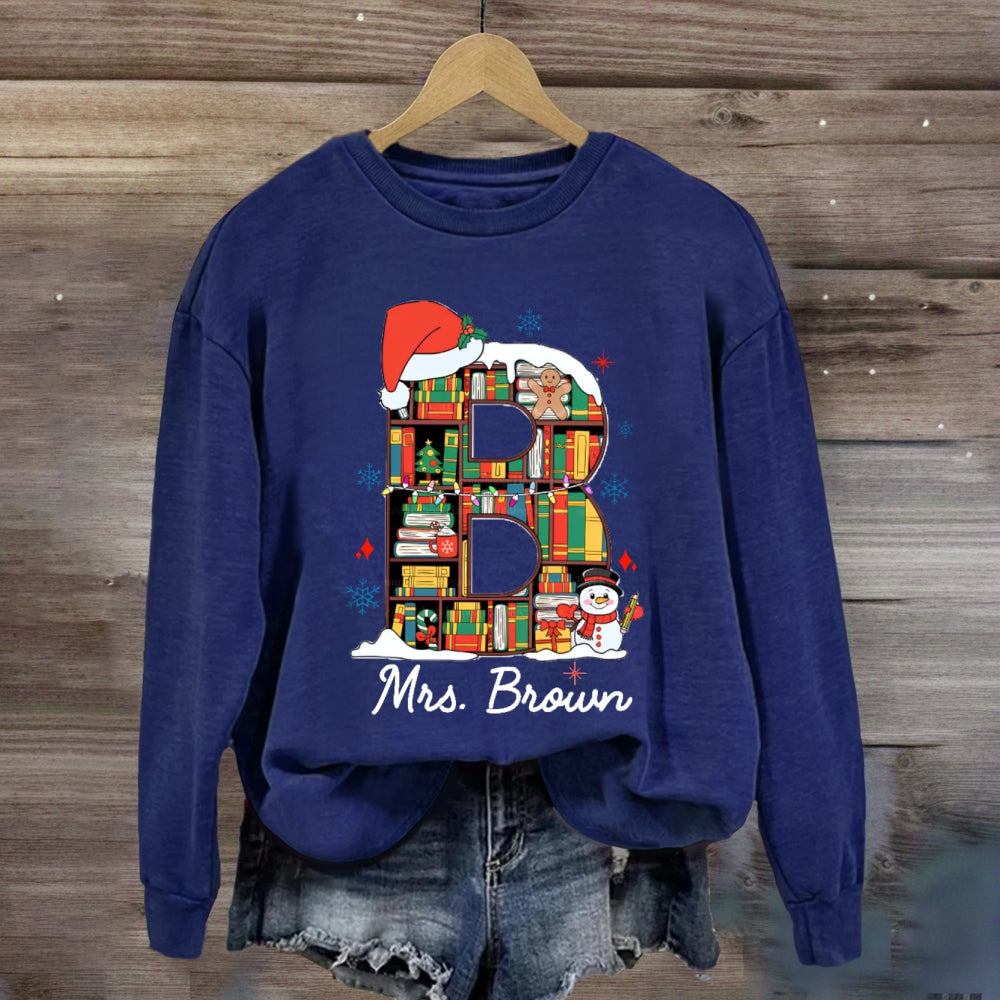 Personalized Name Christmas Atmosphere Snowman Sweatshirt