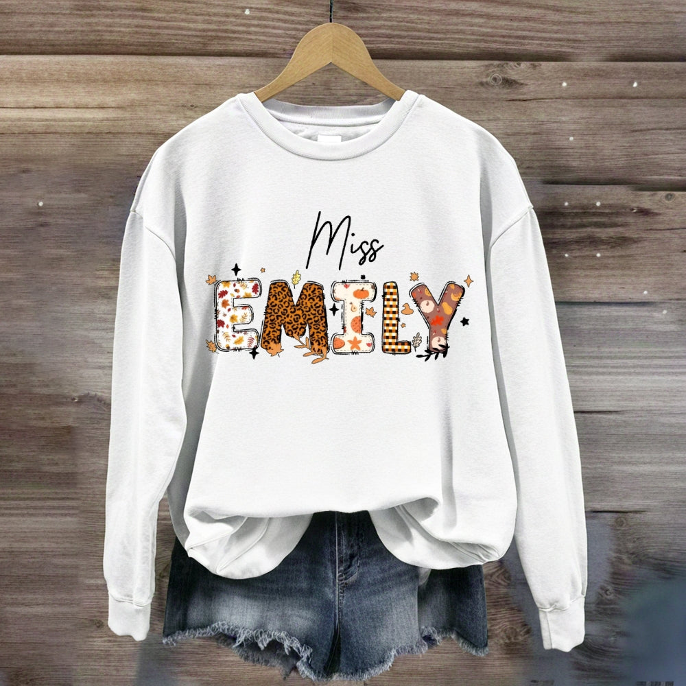 Personalized Name Fall Season Vibes Sweatshirt