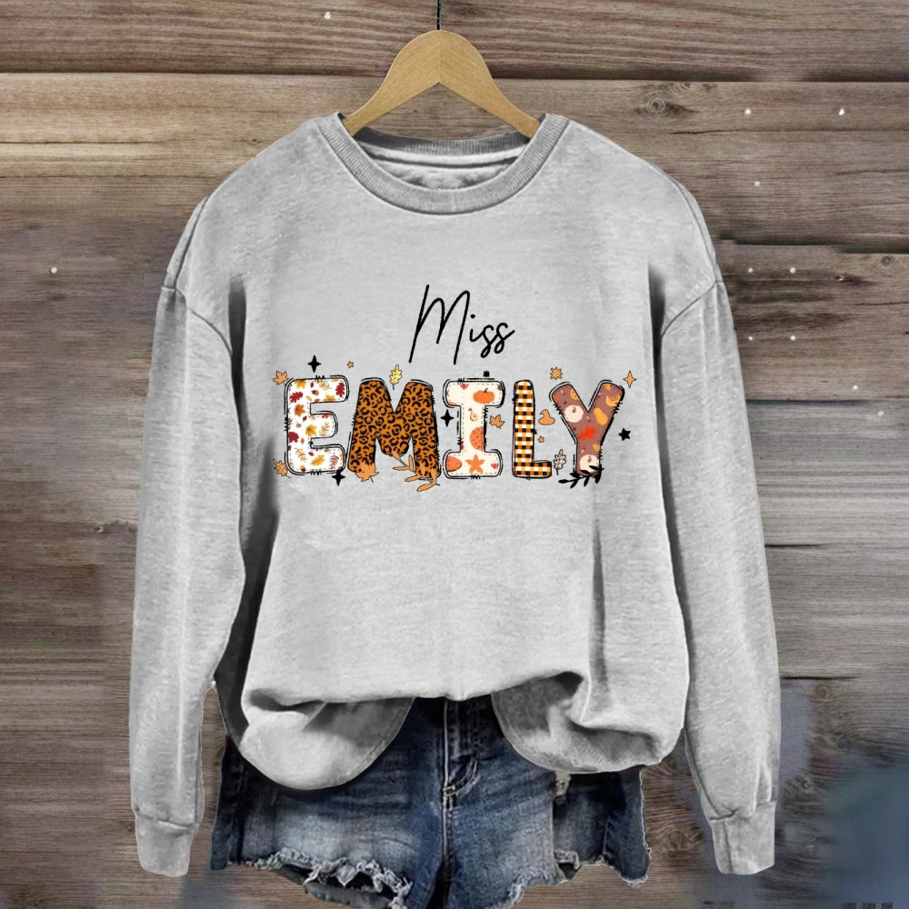 Personalized Name Fall Season Vibes Sweatshirt