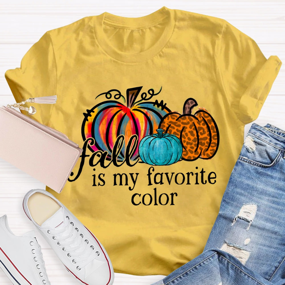 Fall Is My Favorite Color Tie-Dye Pumpkin T-shirt