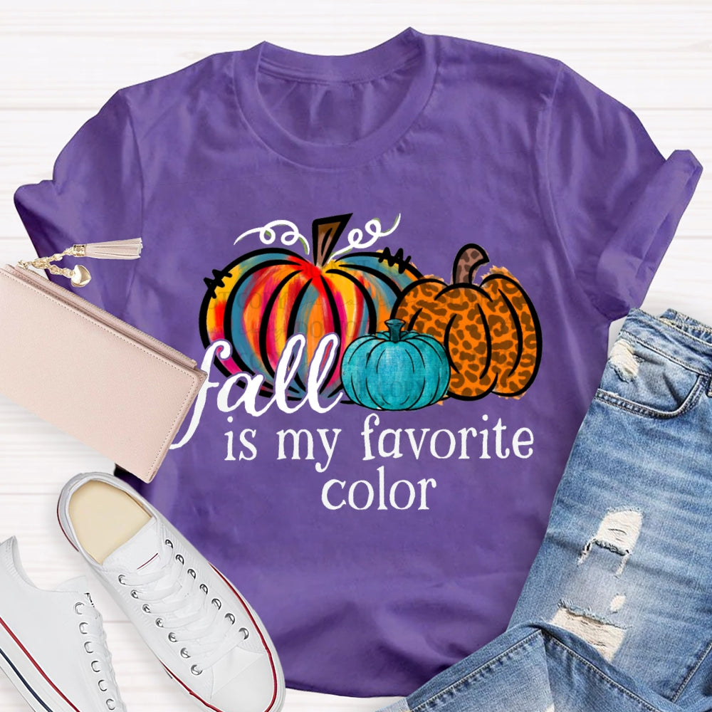 Fall Is My Favorite Color Tie-Dye Pumpkin T-shirt