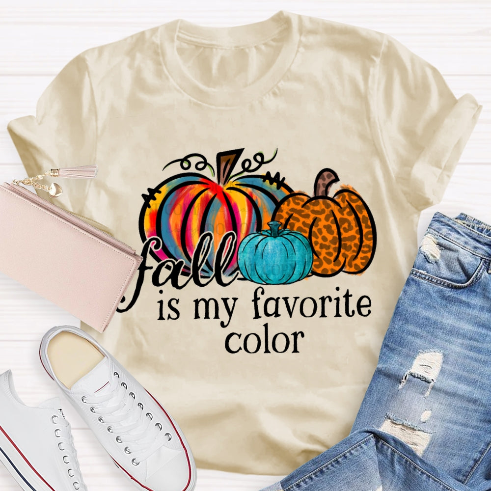 Fall Is My Favorite Color Tie-Dye Pumpkin T-shirt