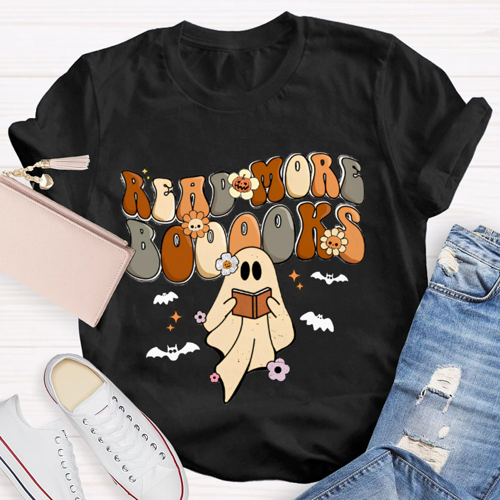 Read More Books Halloween Little Ghost Reading A Book T-shirt