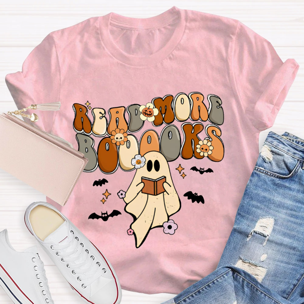 Read More Books Halloween Little Ghost Reading A Book T-shirt