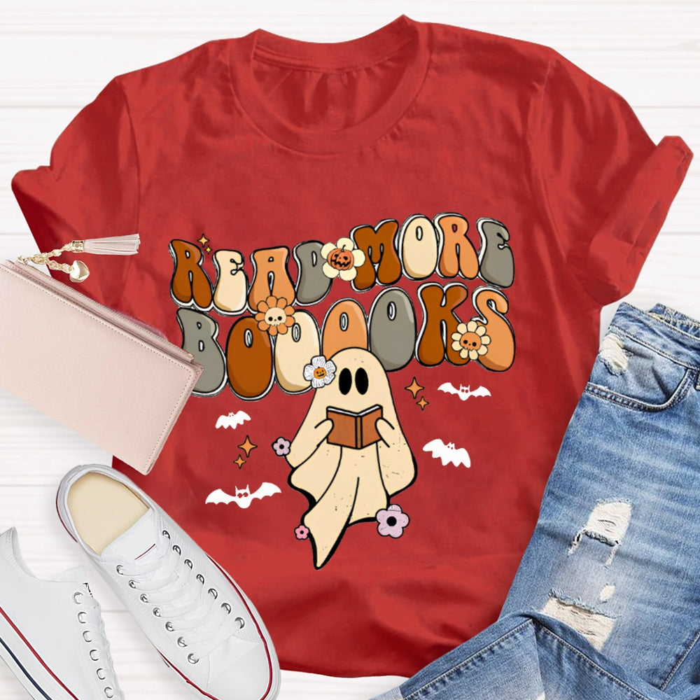 Read More Books Halloween Little Ghost Reading A Book T-shirt