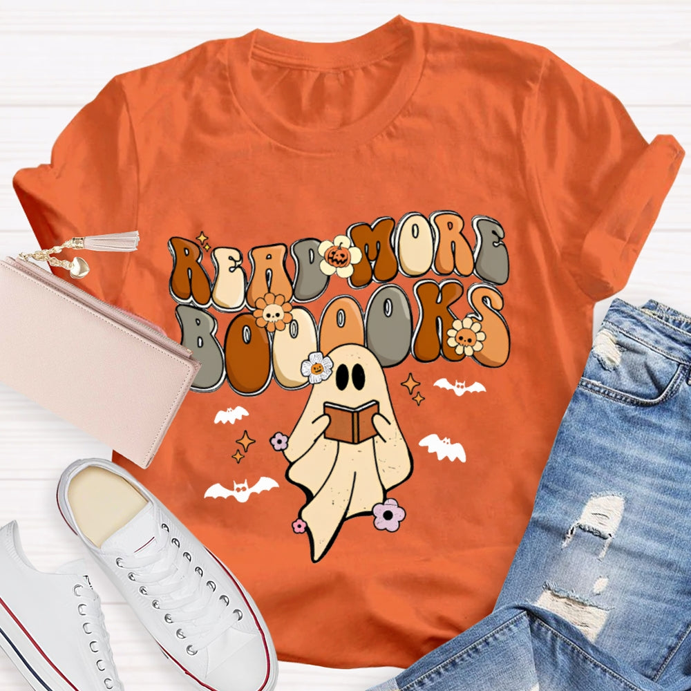 Read More Books Halloween Little Ghost Reading A Book T-shirt