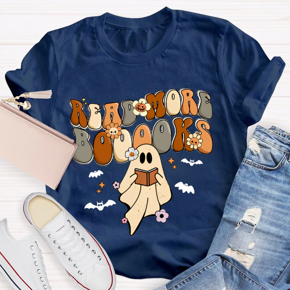 Read More Books Halloween Little Ghost Reading A Book T-shirt