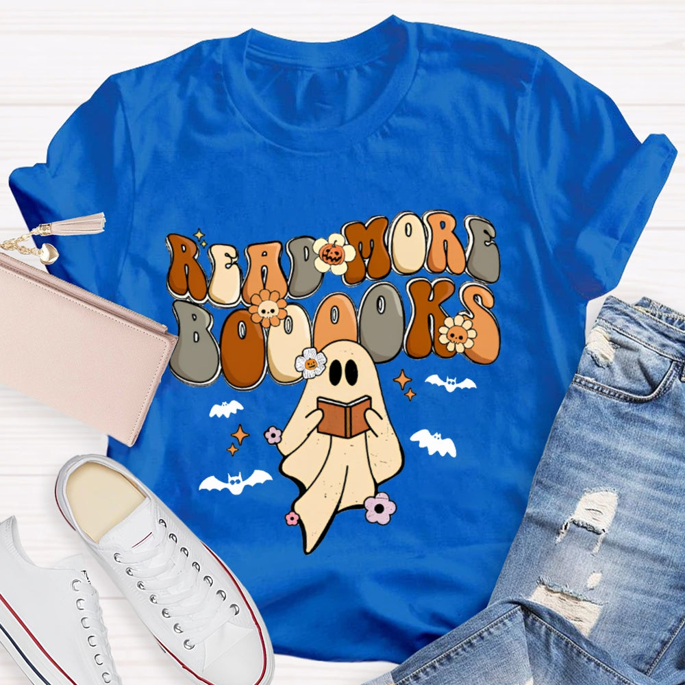 Read More Books Halloween Little Ghost Reading A Book T-shirt