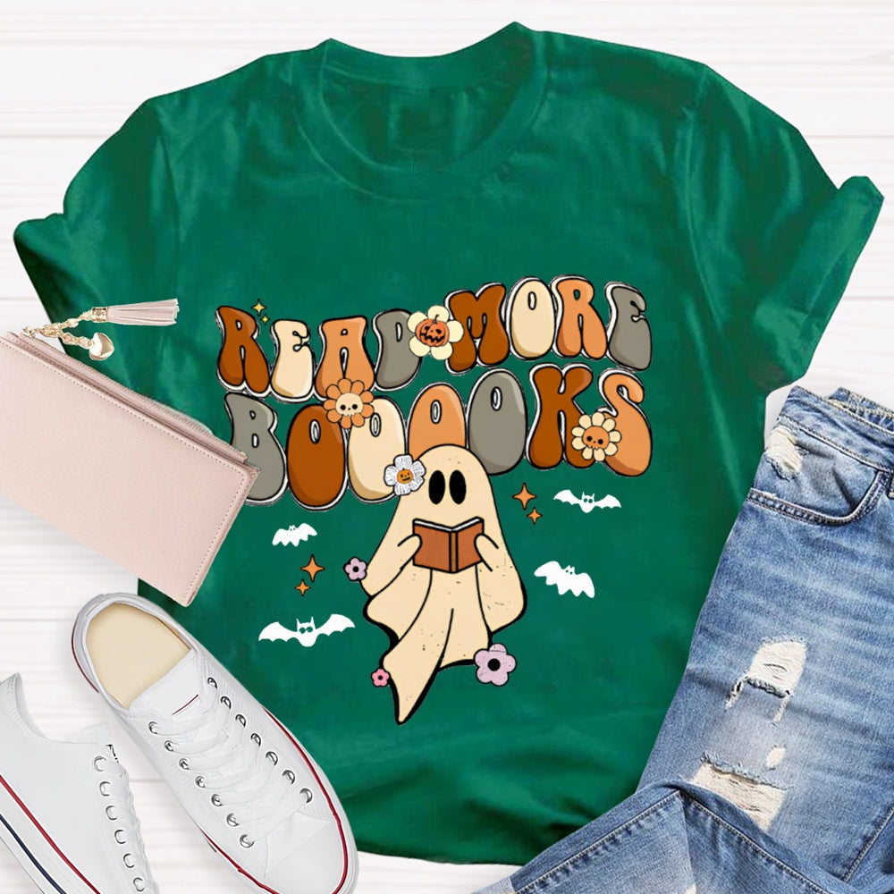 Read More Books Halloween Little Ghost Reading A Book T-shirt
