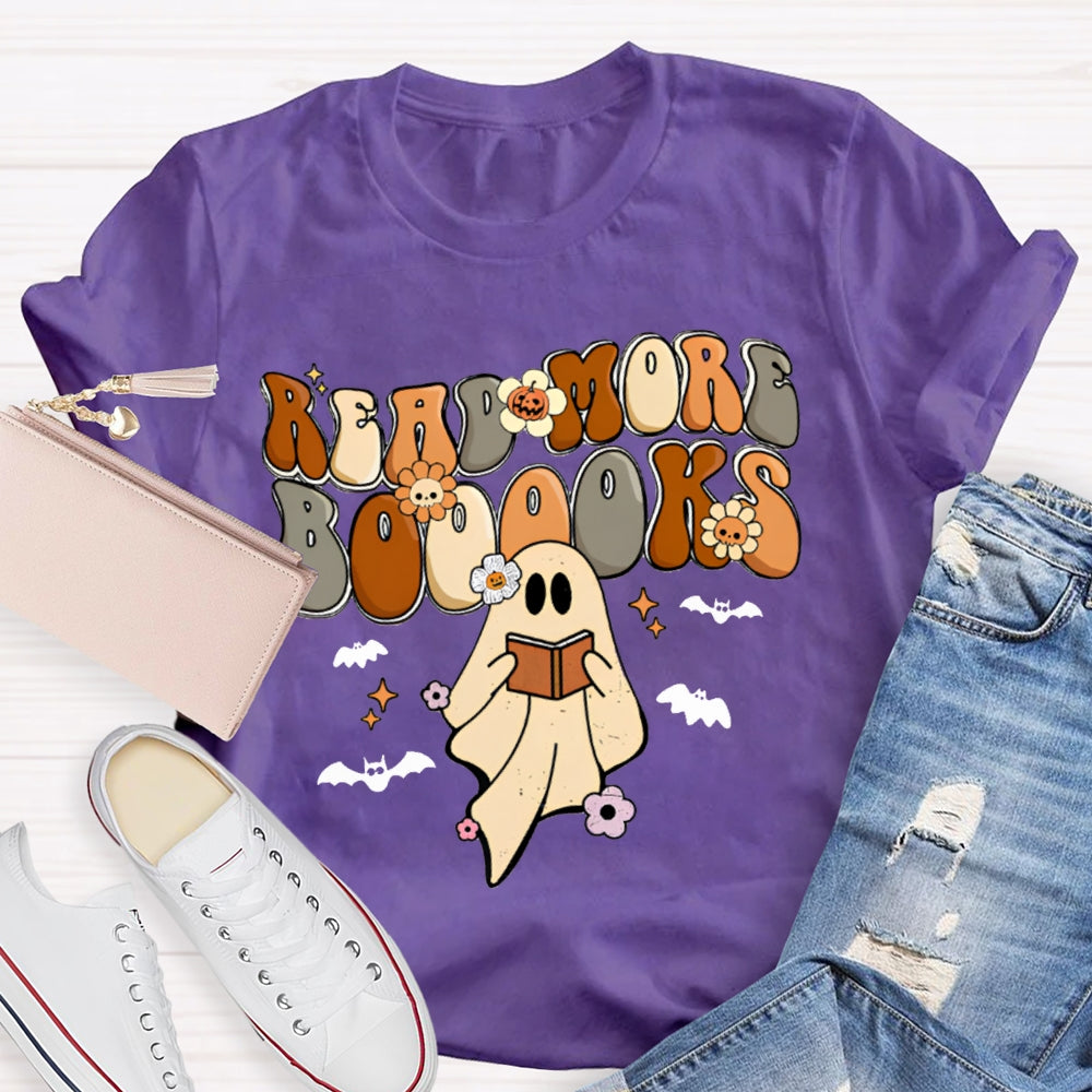 Read More Books Halloween Little Ghost Reading A Book T-shirt