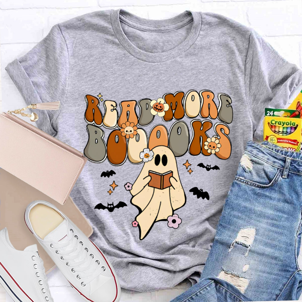 Read More Books Halloween Little Ghost Reading A Book T-shirt