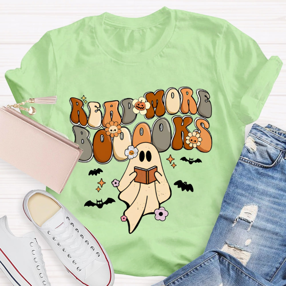 Read More Books Halloween Little Ghost Reading A Book T-shirt
