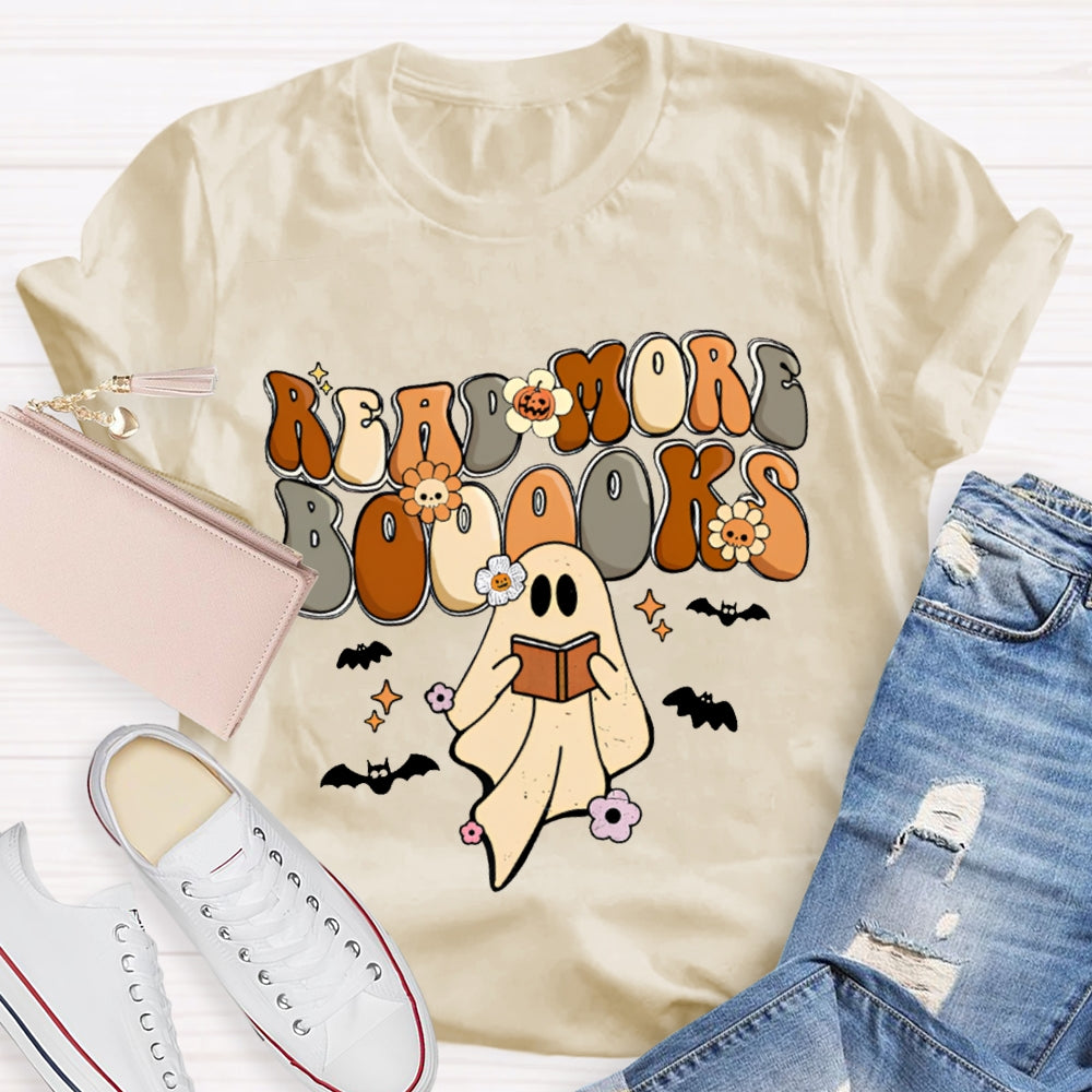 Read More Books Halloween Little Ghost Reading A Book T-shirt