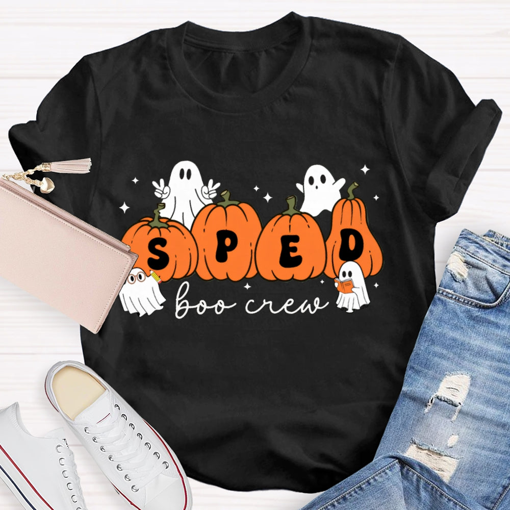 Sped Boo Crew Special Education Pumpkins And Ghosts Halloween T-shirt