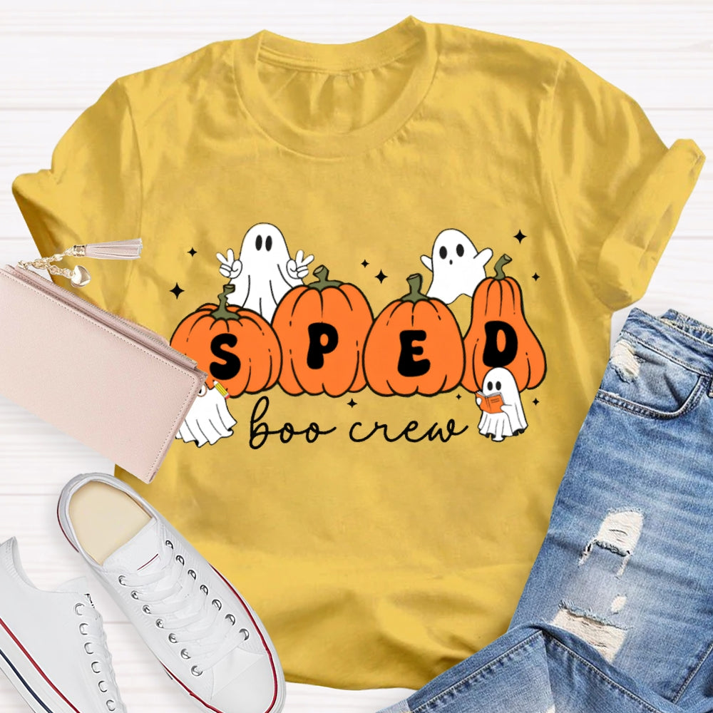 Sped Boo Crew Special Education Pumpkins And Ghosts Halloween T-shirt