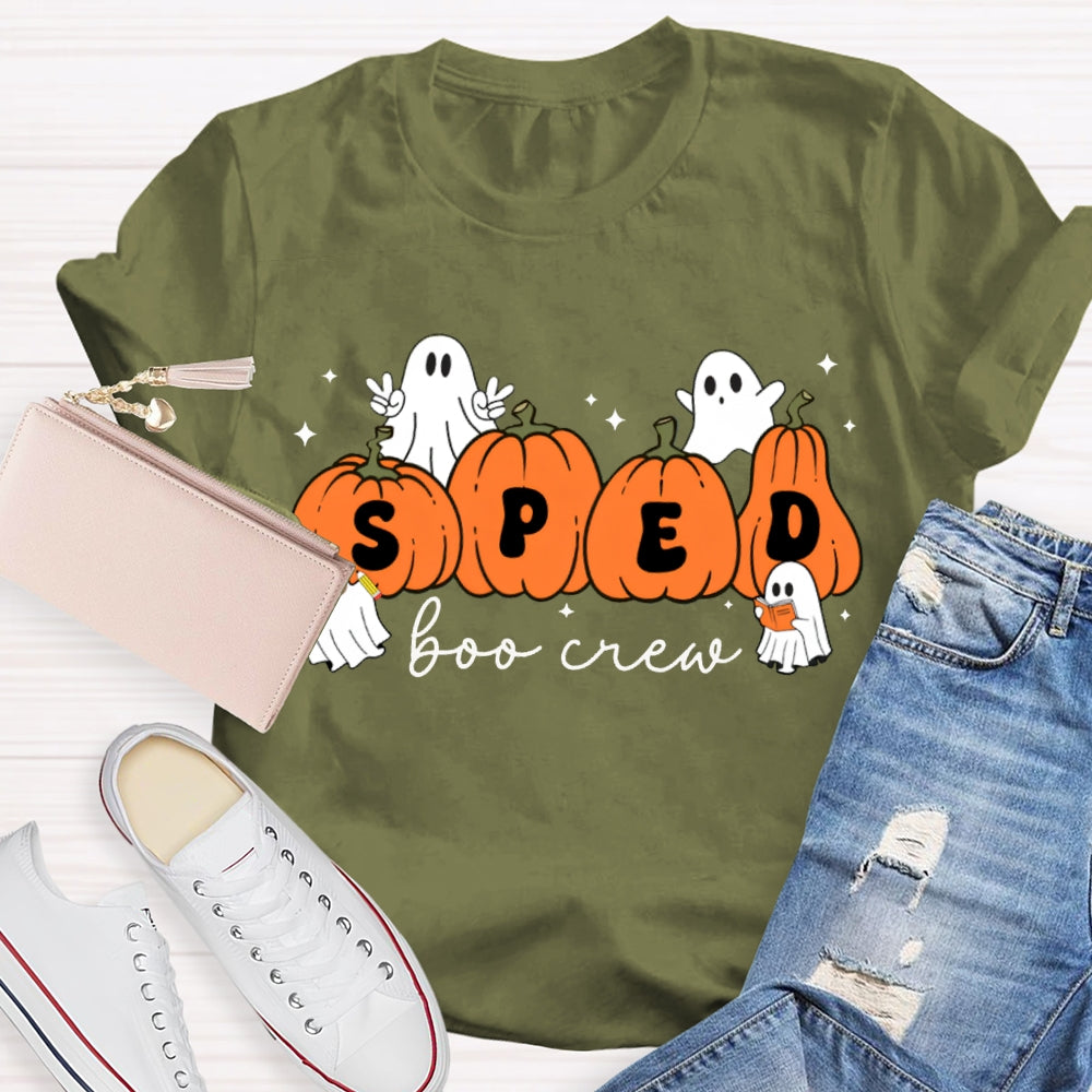 Sped Boo Crew Special Education Pumpkins And Ghosts Halloween T-shirt